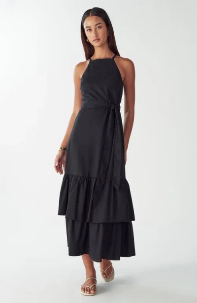 Willa Lou Tiered Dress In Black