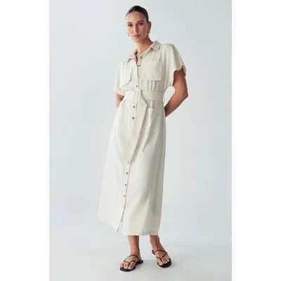 Willa Zel Midi Dress In White