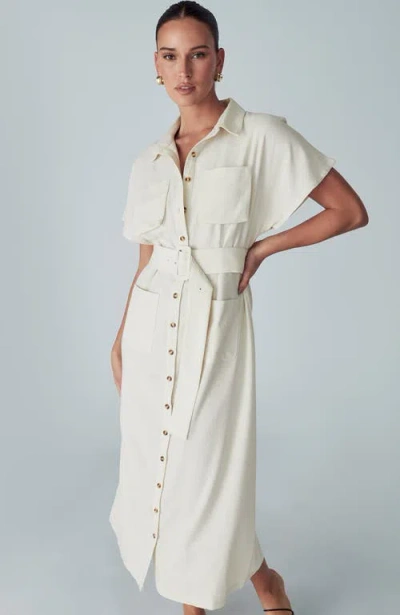 Willa Zel Midi Dress In White