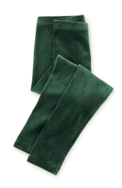 Tea Collection Velour Leggings In Green
