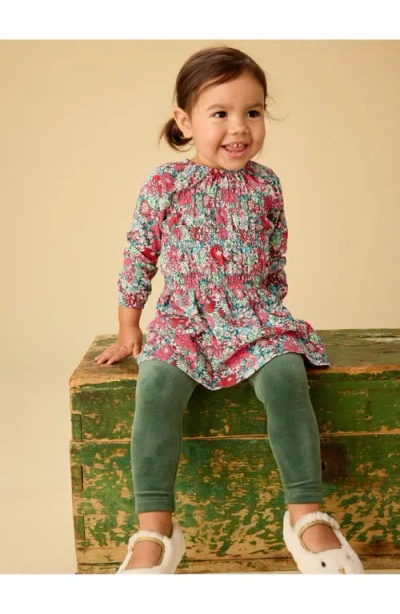 Tea Collection Velour Leggings In Green