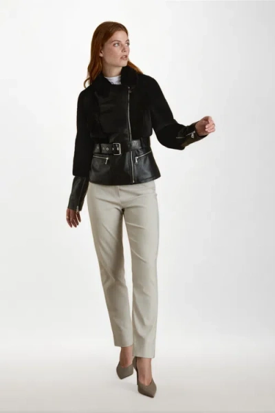 Furniq Uk Alice Leather Jacket In Brown