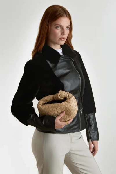 Furniq Uk Alice Leather Jacket In Brown