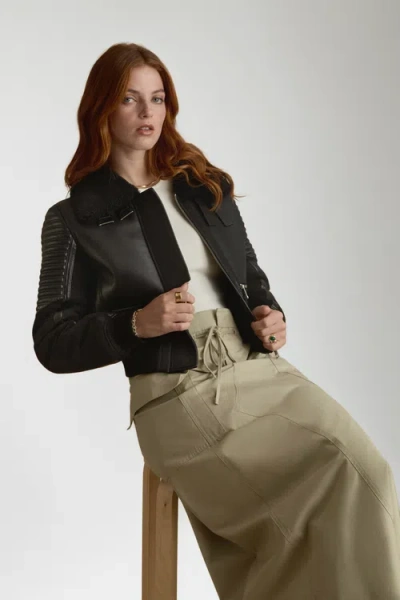 Furniq Uk Lucinda Sheepskin Jacket In Brown