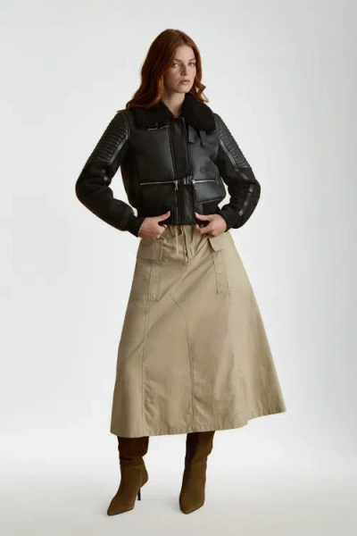 Furniq Uk Lucinda Sheepskin Jacket In Brown