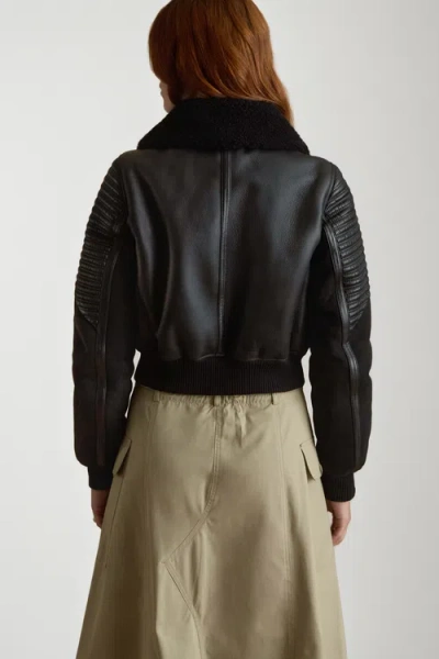 Furniq Uk Lucinda Sheepskin Jacket In Brown