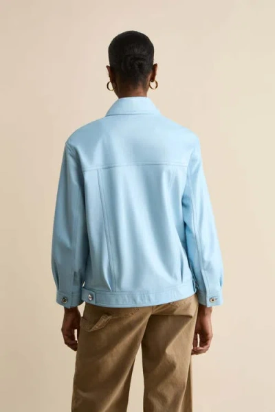 Furniq Uk Bobbie Leather Shirt Jacket In Brown