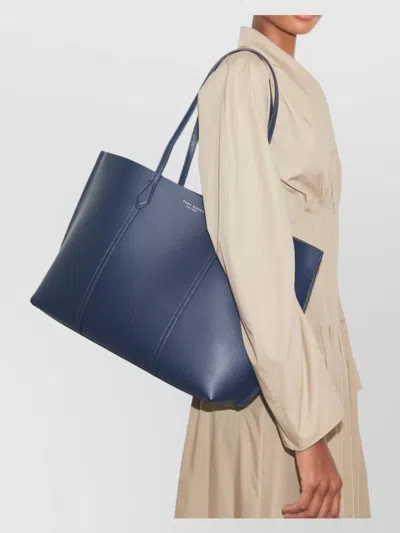 Tory Burch Spacious Double Handle Tote Bag In Blue