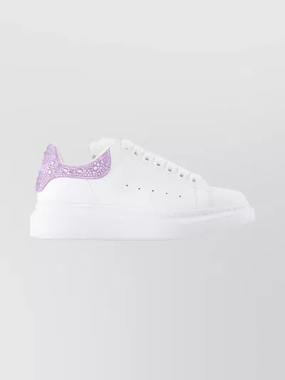 Alexander Mcqueen Mcqueen Oversized Crystal Embellished Sneaker In White