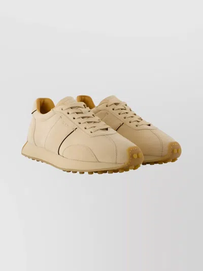 Tod's Vintage Low-top Sneakers Leather Suede In Neutral