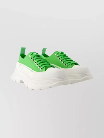 Alexander Mcqueen Tread Slick Low-top Sneakers Smooth Lambskin In Multi