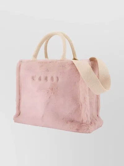 Marni Small Tote Bag Synthetic Material In Pink