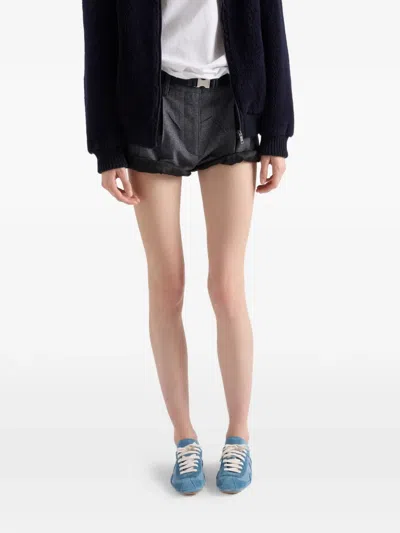 Prada Montecarlo Re-edition Logo Lace-up Sneakers In Blue