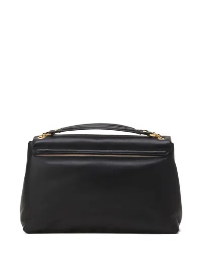 Lanvin Flap-front Shoulder Bag In Black
