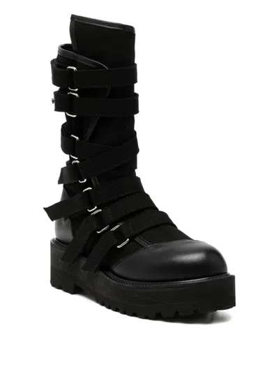 Yohji Yamamoto Buckle Boots In Black