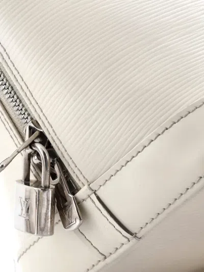 Pre-owned Louis Vuitton Alma Handbag Epi Leather Pm Satchel In White