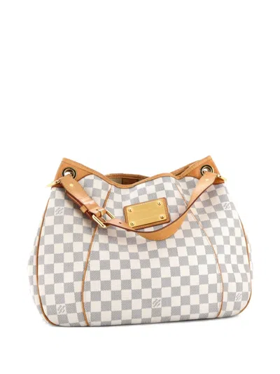 Pre-owned Louis Vuitton Galliera Handbag Damier Pm Hobo Bag In White