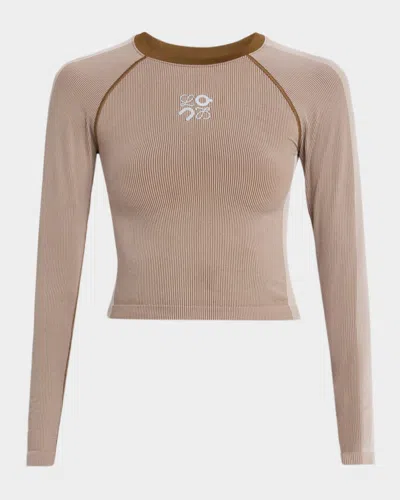 Loewe X On Seamless Long-sleeve Top In White