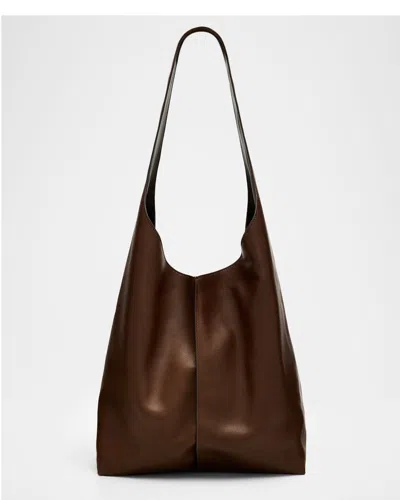 The Row Bindle Stitch Shoulder Bag In Saddle Leather In Brown