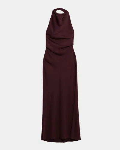 Simkhai Womens Mahogany Reannon Draped Woven Gown In Brown