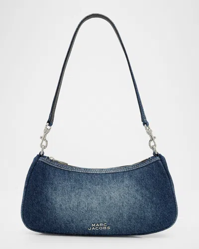 Marc Jacobs The Faded Denim Charm Shoulder Bag In Blue