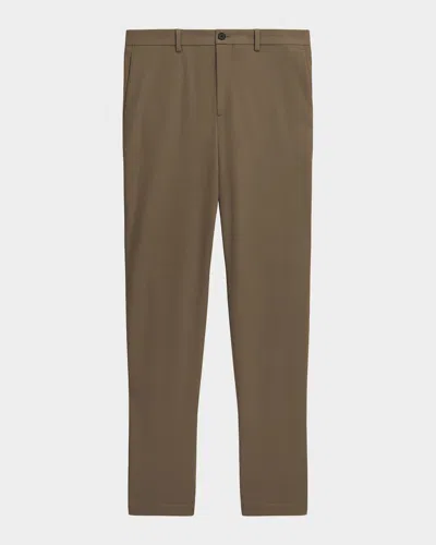 Theory Zaine Slim Straight Stretch Pants In Precision Ponte In Brown