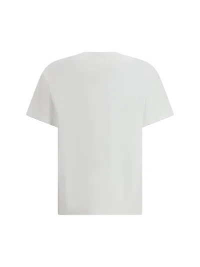 Givenchy Men White Crew Neck T-shirt With Logo On Front And Back In Cotton Man In White