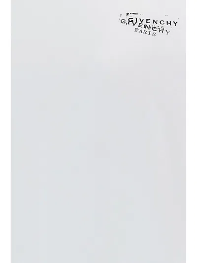 Givenchy Men White Crew Neck T-shirt With Logo On Front And Back In Cotton Man In White