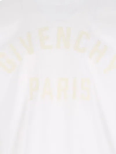 Givenchy White T-shirt With Maxi Logo On The Front In Cotton Man