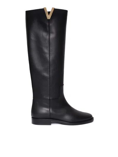 Via Roma 15 Boots With V Diamant In Black