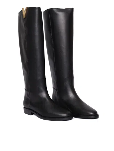 Via Roma 15 Boots With V Diamant In Black