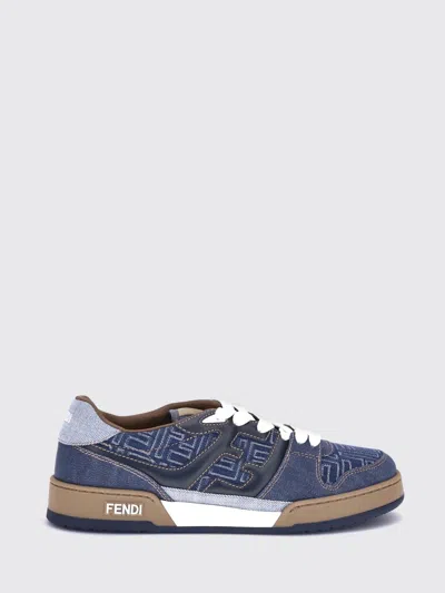 Fendi Match Jacquard Ff Sneaker Blue In Multi