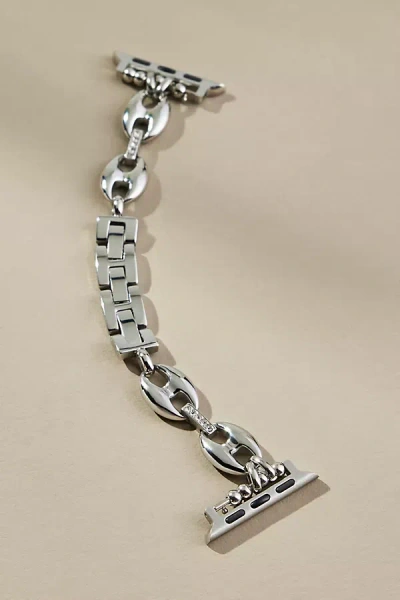 Posh Tech Serena Faux Tennis Bracelet Apple Watch Band In Silver