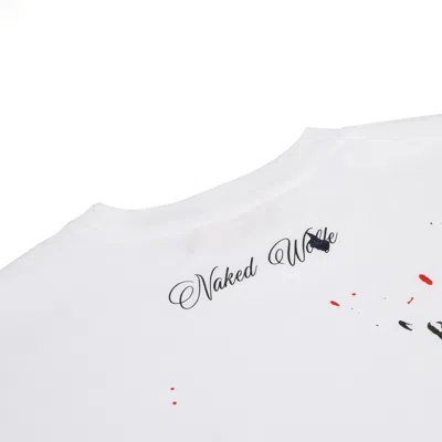 Naked Wolfe Man Wolfe T-shirt White Paint Splatter