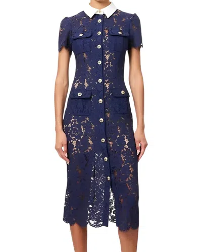 Vincent Midi Dress In Blue