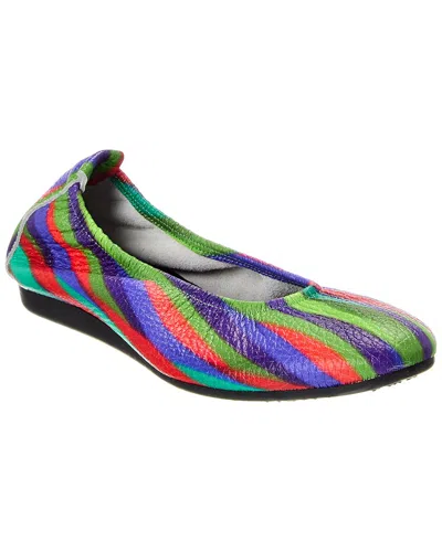 Arche Laius Leather Flat In Multi