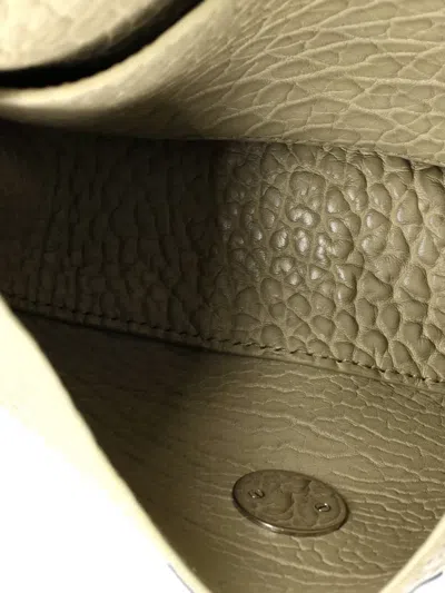 Pre-owned Burberry Chess Satchel Leather Small Crossbody Bag In Green