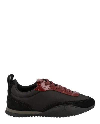 Ferragamo Detroit 1 Low-top Sneakers In Black