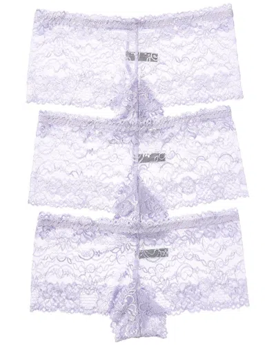 House Of Desire 3pk Caitlin Floral Lace Cheeky In Multi