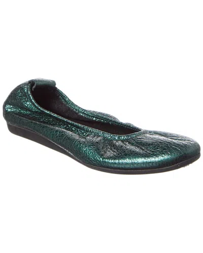 Arche Laius Leather Flat In Green