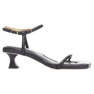 Proenza Schouler Sofia Leather Chain Padded Sandals In Black