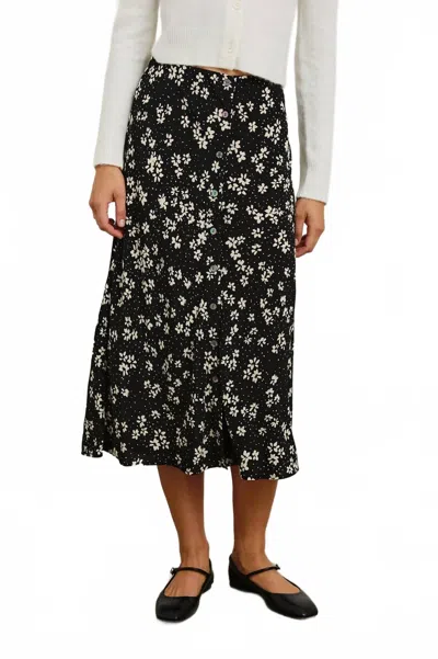 Rails Rosetta Midi Skirt In Noir Floral In Multi