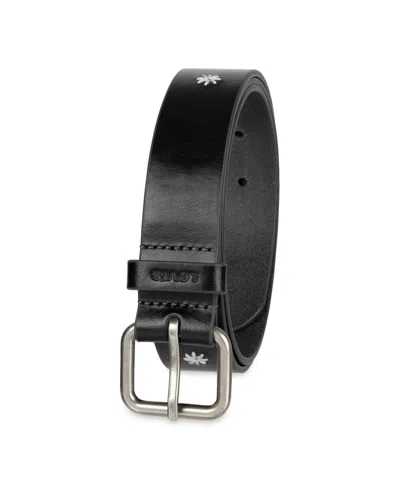 Levi's Women's Casual Floral Embroidered Belt In Black