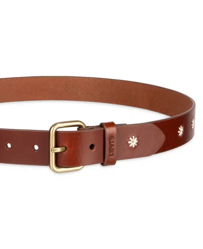 Levi's Women's Casual Floral Embroidered Belt In Brown