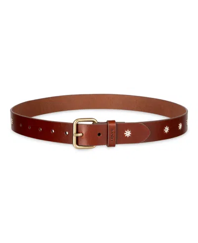 Levi's Women's Casual Floral Embroidered Belt In Brown