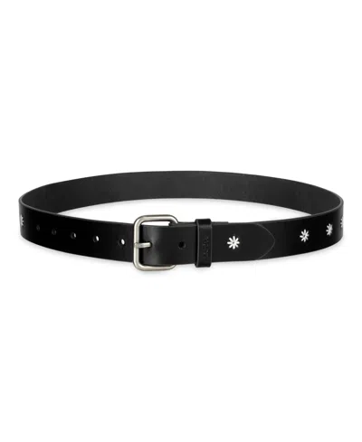 Levi's Women's Casual Floral Embroidered Belt In Black