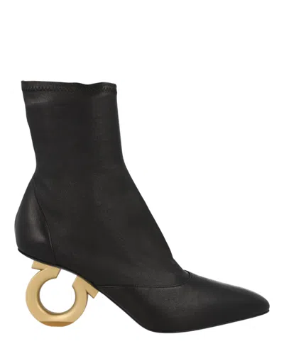 Ferragamo Elina Ankle Boots In Black