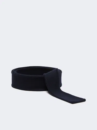 Max Mara Belt In Pure Wool Fabric In Black