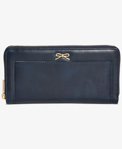 On 34th Angii Solid Zip-around Wallet, Macy's Exclusive In Blue