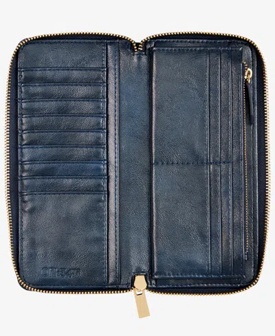 On 34th Angii Solid Zip-around Wallet, Macy's Exclusive In Blue